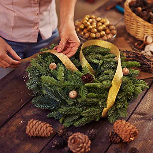 2 Piezas de Marco de Alambre de Corona Aros de Hacer Corona Verde para Decoración de Año Nuevo Día de San Valentín (14 Pulgadas)