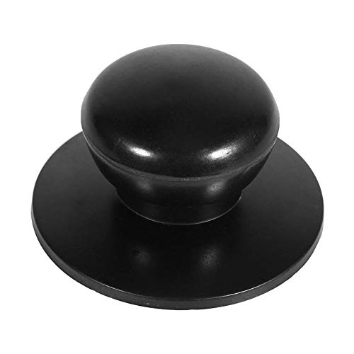 2 pomos de tapa para cacerola, olla de cocina universal, tapa de cristal, pomo de repuesto (negro)