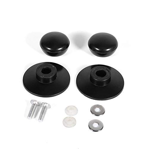 2 pomos de tapa para cacerola, olla de cocina universal, tapa de cristal, pomo de repuesto (negro)