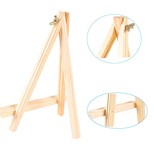20pc Mini Caballetes de Madera Caballete de Visualización de Madera Pequeña Madera Caballete Triángulo Boda Mesa para Boda Foto Menús Bautismal Cumpleaños Decoración Mesa de Fiesta Bar