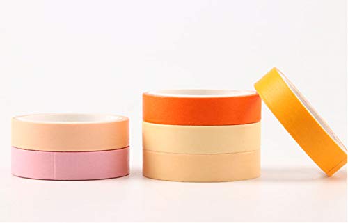 24 Rollos Washi Tape Set, de Cinta Adhesiva Washi Cinta Adhesiva Decorativa para Scrapbooking DIY Manualidades (caramelo)