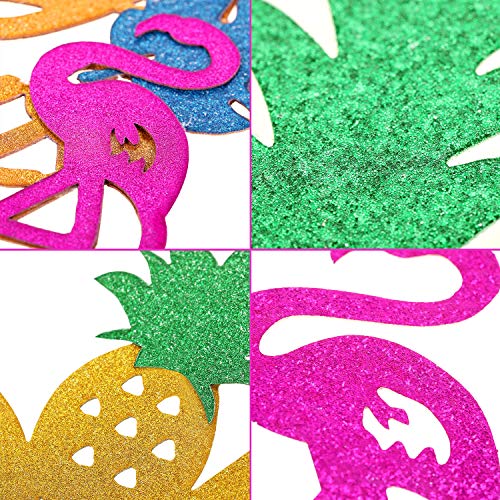 25 Piezas de Piña Cupcake Toppers Flamingo Cake Topper Happy Birthday Cake Picks para Hawaiian Luau Tropical Summer Party Decorations (Conjunto de estilo 2)