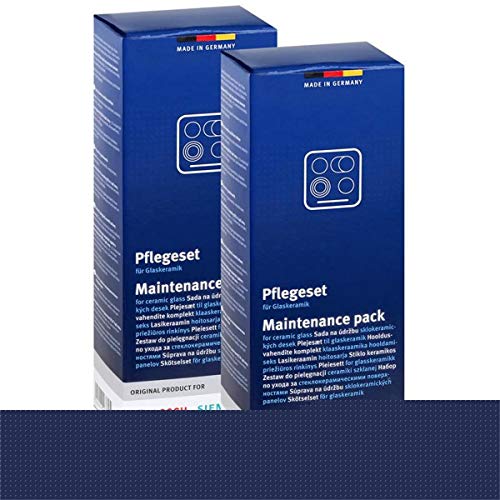 2x Kit de mantenimiento Bosch / Siemens para placas de vitrocerámica, 250ml limpiador