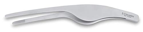 3 Claveles Pinzas de Chef, Sushi o Emplatar, Acero Inoxidable, (20 cm), Gris