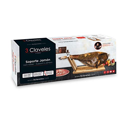 3 Claveles Soporte Jamonero abatible con Cabezal Giratorio
