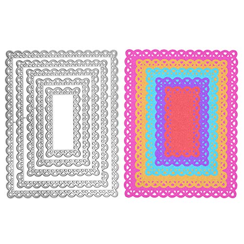 3 conjuntos de troqueles de corte para la fabricación de la tarjeta, FineGoodla geometría de corte de metal bricolaje Marcos Die Troquelados Plantillas para Scrapbooking Decoración del álbum