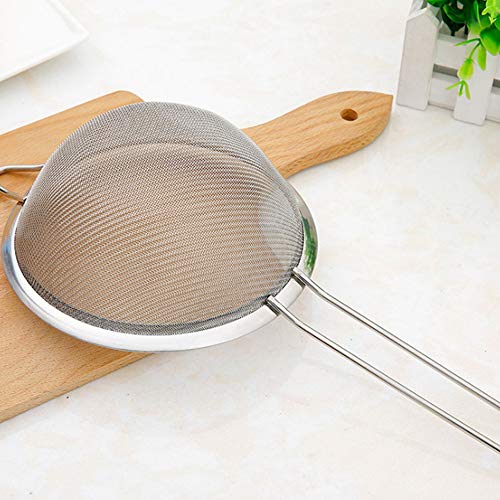 3 Tamaños Colador de Cocina,Colador de Malla Fina, Colador de Cocina Acero Inoxidable, 8/12/18 cm, para Aceite de Filtro de Alimentos Fritos, Filtración de Harina etc