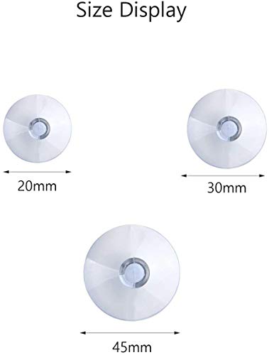 30 Pack Ventosas con Orificio Horizontal, 40mm Ventosa Ganchos Orificios de Ventosas para Ventanas de Vidrio Ventosas de plástico para baño Gabinete de Cocina Decoraciones para Colgar en la Pared