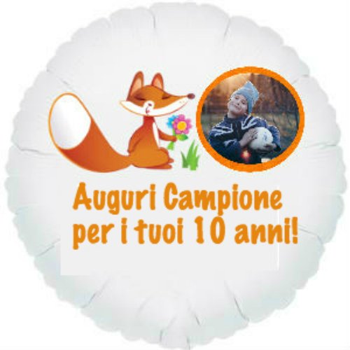 4 globos de Foil con impresión foto personalizada para cumpleaños
