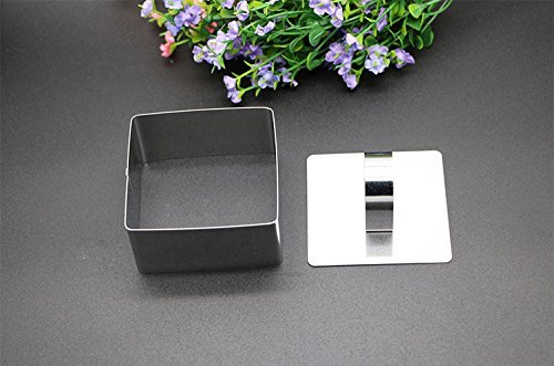 4 x da. WA Acero Inoxidable DIY pequeño Cuadrado Patten Mousse Anillo Lamy Tarta de Queso Molde Alimentos Molde Herramientas