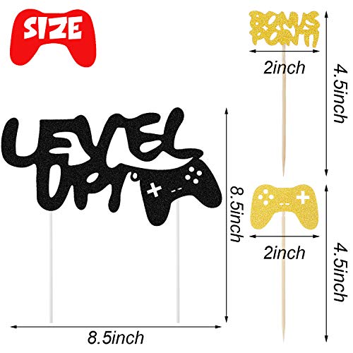 50 Piezas Toppers de Pastel Nivel Superior de Videojuegos Topper de Pastel de Juguete de Video, Topper de Pastel de Fiesta de Juguete Tema para Decoración de Fiesta de Cumpleaños Temáticas de Juegos