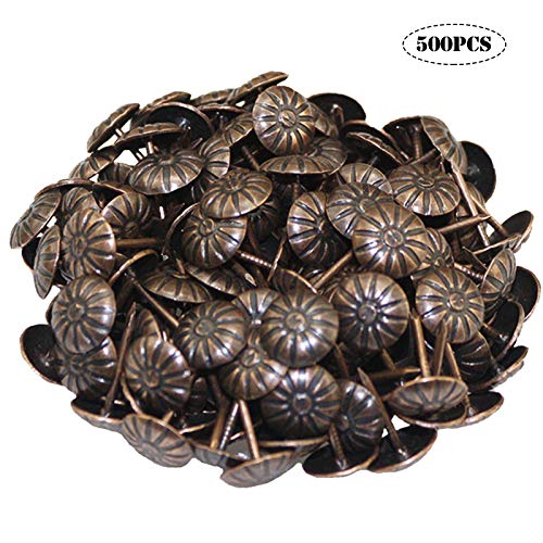 500 Piezas Uñas Decorativas de Bronce Uñas de sofá Antiguas Tachuelas para Muebles para La Decoración Casera de Los Muebles Sofá Sillas Armarios Cuero Mesa De Madera