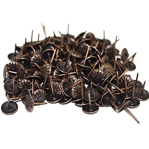 500 Piezas Uñas Decorativas de Bronce Uñas de sofá Antiguas Tachuelas para Muebles para La Decoración Casera de Los Muebles Sofá Sillas Armarios Cuero Mesa De Madera
