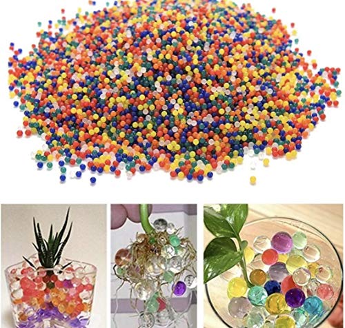 5000 Perlas de Cristal de Gel de Color Aguamarina Que se expanden y absorben de gelatina, increíbles Bolas de jarrón de decoración Orbeez, Bolas mágicas de Crecimiento para decoración del hogar