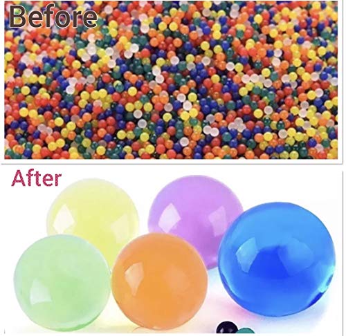 5000 Perlas de Cristal de Gel de Color Aguamarina Que se expanden y absorben de gelatina, increíbles Bolas de jarrón de decoración Orbeez, Bolas mágicas de Crecimiento para decoración del hogar