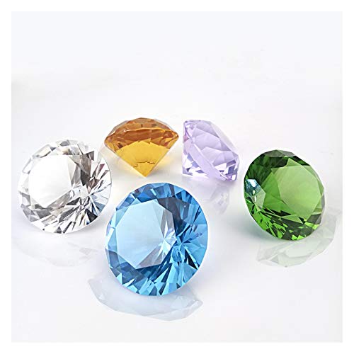 50mm 1pc / 10pcs Fiesta de Bodas Regalos pisapapeles de Cristal Artesanía Decoración Adornos Aquamarine de Cristal de Diamante (Color : Aquamarine, Size : 1pc)