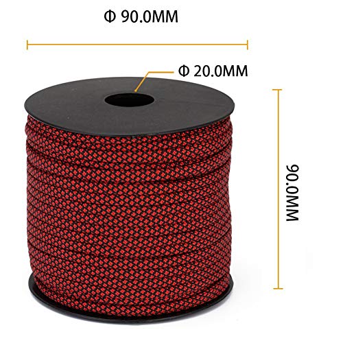 550 Paracord, 50m 7 Strand MIL-Spec Tipo III Paracord/Cordón de Paracaídas con Carretes Núcleo Acampar Al Aire Libre Cuerda Cordón de Paracaídas Cordón Carpa Multifunción Corda