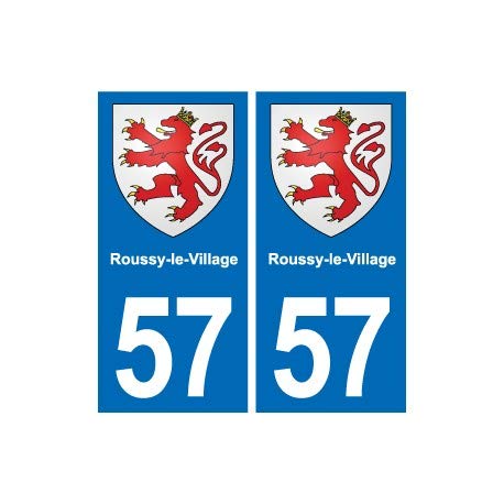 57 Roussy-le-Village - Adhesivo para placa de matrícula, diseño de ciudad