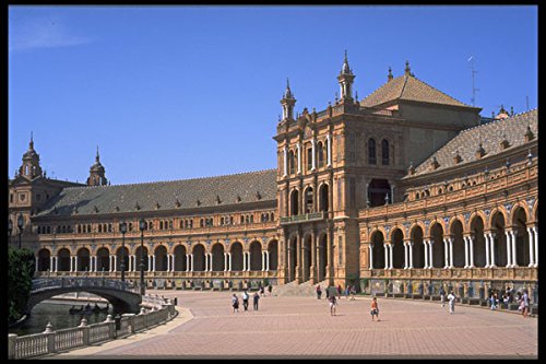 607042 Palace On Plaza de España - Póster (A4, 25,4 x 20,3 cm), diseño de Sevilla