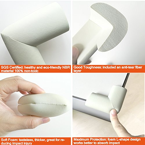 [8 Piezas] Protectores de Esquinas para Bebes y Niños,Canwn Espuma Suave Protectores de Seguridad para Mesas Esquina y Aualquier Tipo de Muebles Anti-colisión Esquineras Cojines Protectores