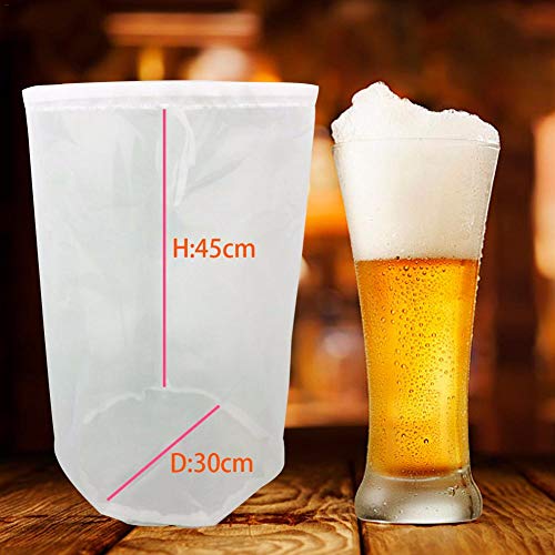 8 Tamaños Bolsa De Filtro De Grado Alimenticio, Tuerca Bolsa De Leche Bolsa De Nylon Bolsa De Malla De Malla Fina, Bolsa De Filtro Multiusos Para Leche De Nuez, Jugo, Cerveza Casera Elaboración De Vin