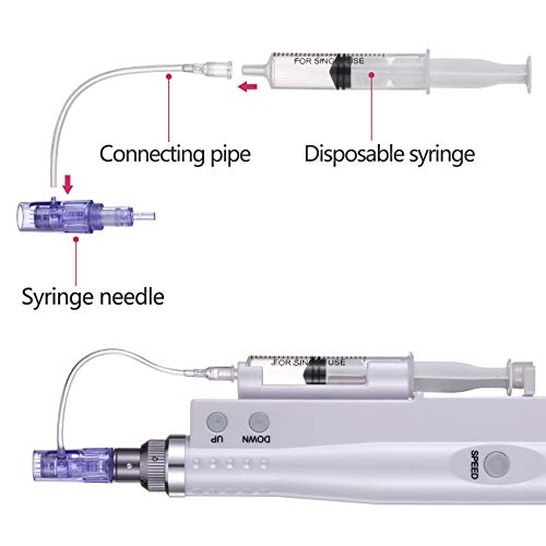 8 unidades 36/12 Pin Nano redondo aguja cartucho eléctrico microneedling Pen agujas de repuesto, ajustable rosca ranura para Electric Derma Pen