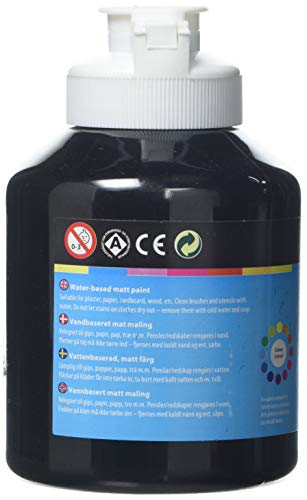 A-Color 32104 - Pintura mate (500 ml), color negro