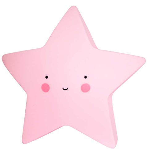 A Little Lovely Company LTSP030 - Lámpara en forma de estrella, Rosa