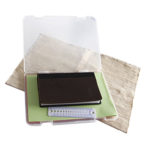A4 caja de archivo organizadores cajas de caja de almacenamiento Caja de cajas de archivo de pl¨¢stico transparente,fuentes de oficina, portadocumentos, organizador del almacenaje de pl¨¢stico(1PCS)