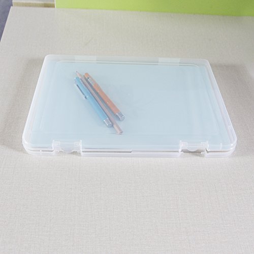 A4 caja de archivo organizadores cajas de caja de almacenamiento Caja de cajas de archivo de pl¨¢stico transparente,fuentes de oficina, portadocumentos, organizador del almacenaje de pl¨¢stico(1PCS)