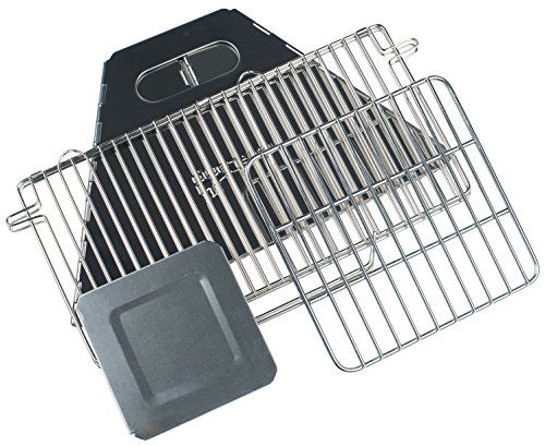 AceCamp Parrilla de carbón Portátil Plegable Parrilla Plegable Barbacoa Camping Parrilla Garden Party BBQ Parrilla de Acero Inoxidable, (Más tamaños) (Pequeño 34 x 36 x 22 cm)