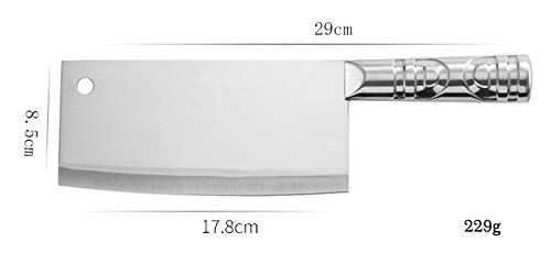 Acero inoxidable cuchillo de cocina china Cleaver de cortar del cuchillo de cocina del cocinero del carnicero cuchillos carne, pescado, verduras Cubiertos utensilios de cocina (Color : Silver)