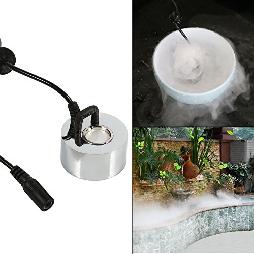 Acogedor Mini atomizador ultrasónico de la máquina de humo de la charca de la fuente de agua de Fogger del fabricante de la niebla con el humectador del aire del adaptador(1)