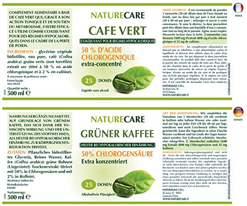 ¡ADELGAZA DE FORMA NATURAL CON EL CAFÉ VERDE! SÚPER OFERTA EN CAFÉ VERDE NatureCare 500 ml, extracto líquido sin alcohol ultraconcentrado para una mayor eficacia. 100 % natural y registrado ante el Ministerio de Salud italiano.