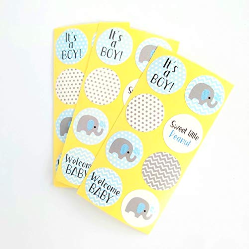 Adorebynat Party Decorations - EU Las etiquetas elefante del bebé de los besos de Hershey chocolate S - Candy Baby shower etiqueta - conjunto de 240