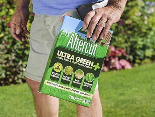 Aftercut Suplemento de Hierro y alimentación para césped, Natural, 100 sq m, 3.5 kg