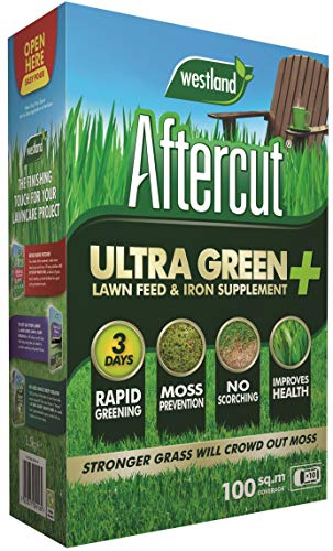Aftercut Suplemento de Hierro y alimentación para césped, Natural, 100 sq m, 3.5 kg