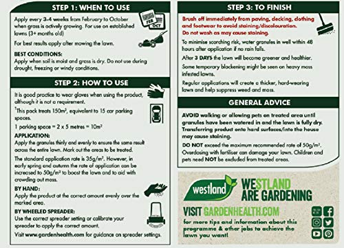 Aftercut Suplemento de Hierro y alimentación para césped, Natural, 100 sq m, 3.5 kg