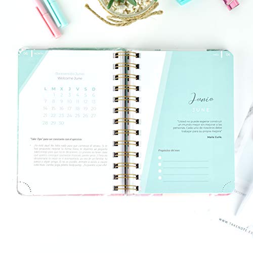 Agenda 2021 Vicky - Semana Vista - 224 Páginas - Tamaño A6-12,5 x 17 cm- Takenote Agendas