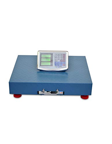 AgoraDirect - Bascula Industrial Inalámbrica 500kg/100g, Pantalla Digital De Lcd De Doble Cara, Gran Plataforma De Acero Reforzada 45x55cm, Báscula Pesada Para Paquetes Postales