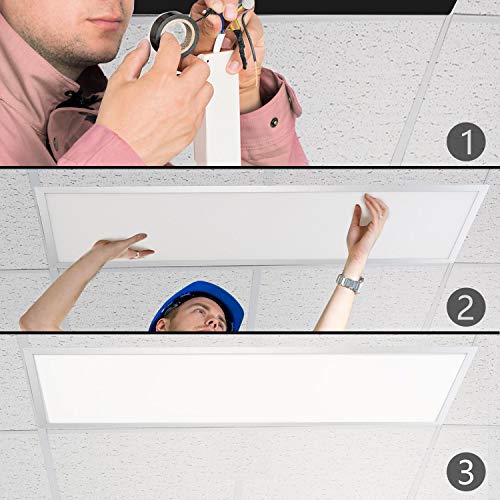 Aigostar - Panel LED rectangular, 40 watios, luz blanca natural 4000k, 3600 lumen, 295x1195x9mm [Clase de eficiencia energética A+]