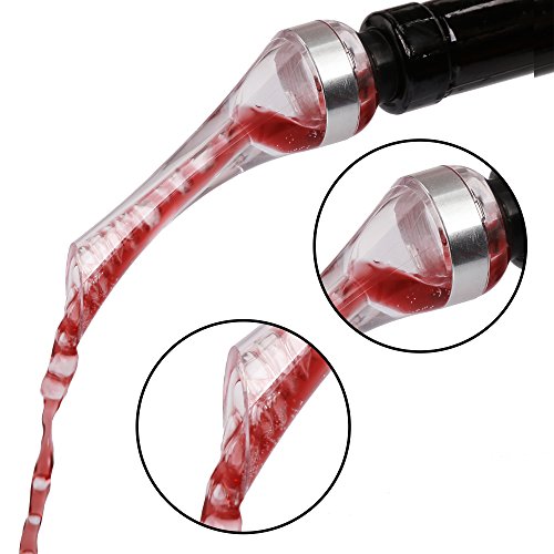 Aireador de Vino Decantador de Vino - ASOG Oxigenador de Vino Vertedor de Vino Profesional de Acero inoxidable Decantador Rápido Accesorios de Vino Fiesta Regalo Rerfecto