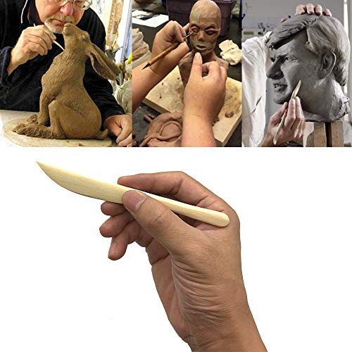 Aisamco Kit de herramientas de arcilla cerámica de 40 piezas Conjunto de herramientas de escultura de cerámica para manualidades, madera y acero, escuelas y hogar