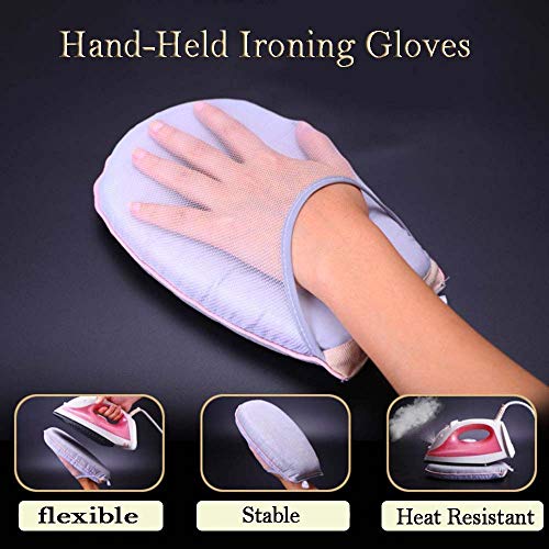 AISE Mini almohadilla de planchado de mano Funda para tabla de planchar Guante resistente al calor para la ropa Vaporizador de ropa Portabebés Estante de mesa de hierro