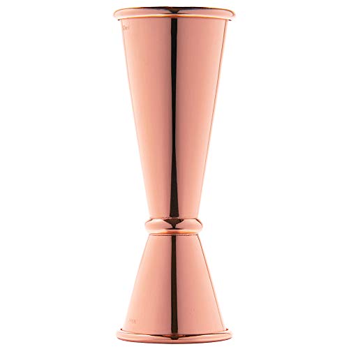 ALANDIA Jigger/Vaso-Medida/Jaro Graduada de Cobre | para la preparación de Cócteles & Gin & Tonic/Ginebra con Aqua Tónica | 30/60 ml