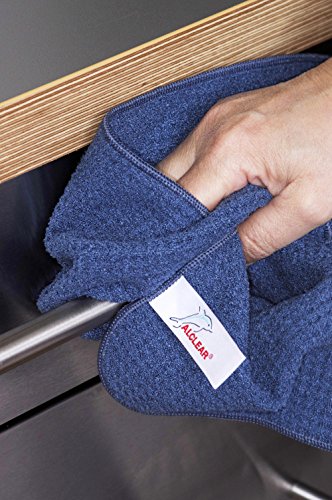 ALCLEAR 820901 Secador mágico, gamuza de microfibra para el coche, para el cuidado del coche, la pintura del coche, moto, cocina y hogar. Gamuza de microfibra para la vajilla, trapo de secado suave, 60x40 cm azul