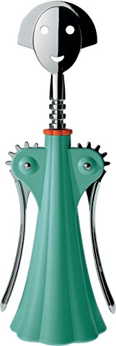 Alessi Anna G. AAM01 GR Sacacorchos de Diseño, Resina Termoplástica y Zamak, Verde