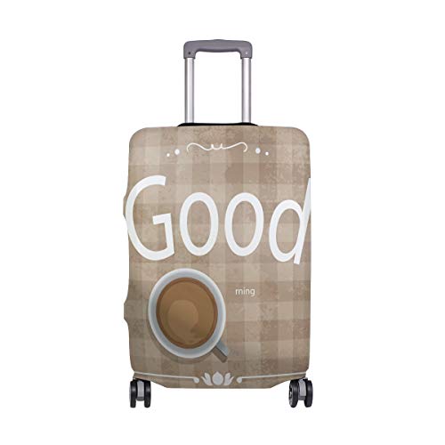 ALINLO Vintage Desayuno Café Maleta Equipaje Cubierta Equipaje Maleta Viaje Protector Para 45-32 Pulgadas, multicolor (Multicolor) - ASSLDHN629