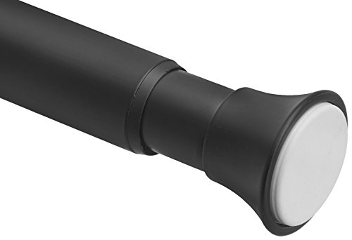 AmazonBasics - Barra de tensión para cortina de ducha, 137 a 229 cm, negro