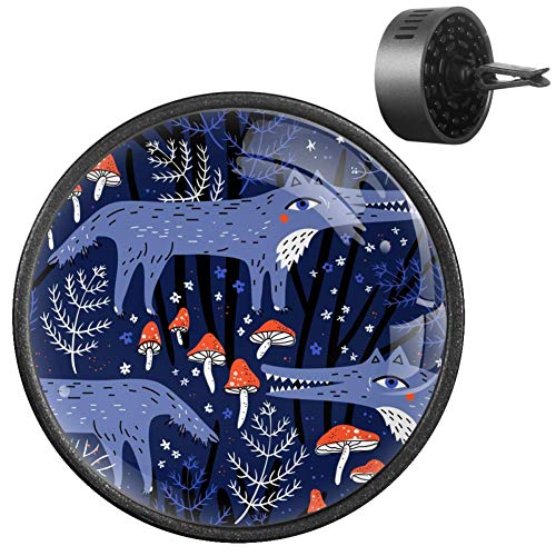 Ambientador de Coche con diseño de Lobos del Bosque de Lobos de Lobos de Hadas de Goma EVA, difusor de aceites Esenciales de aromaterapia, Fruta de la pasión